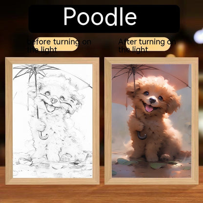 Cats Dogs Cute Pets Glowing Decorative Paintings