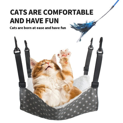 Lamb Fleece Cat Hanging Beds Pets Cage Hammock Bed