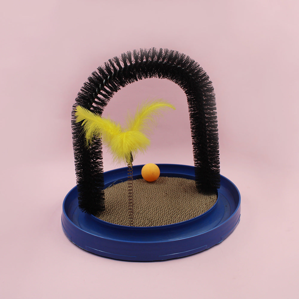 Multifunctional Pet Massage Arch Brush Cat Toy Scratching