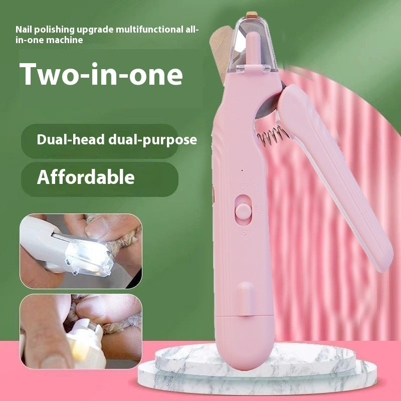 2 In 1 Pet Nail Clippers With Led Light Dog Cat Special