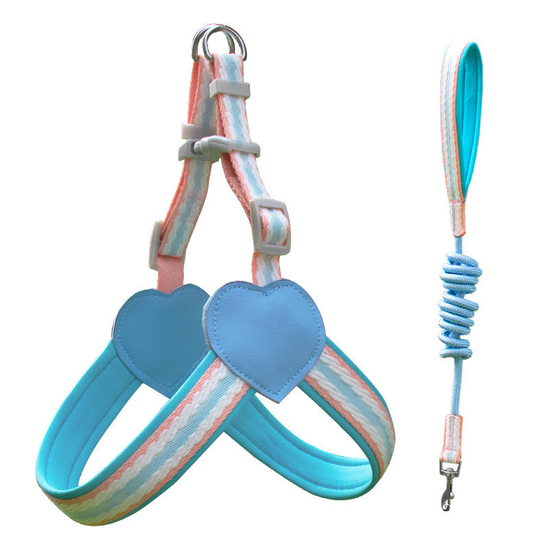 Dog Hand Holding Rope Vest Walking Chest Strap