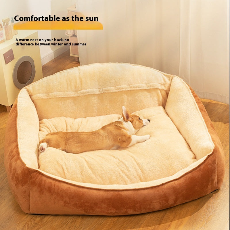 Kennel Large Dog Dog Bed Warm Winter Removable And Washable Mattress