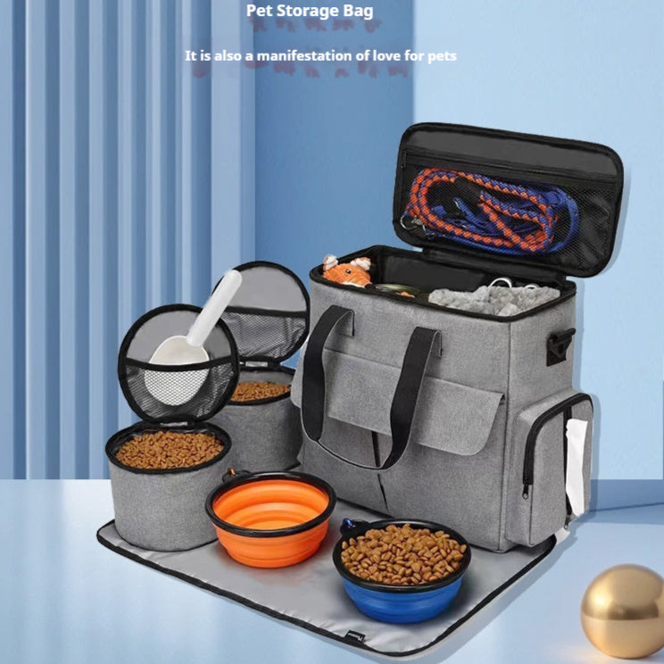 Dog Travel Bag Kit Pet Bag Out Travel Convenient Large-capacity Backpack Outdoor