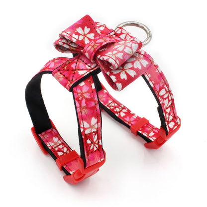 Zephyr Small Dog Print Bow Pet Harness