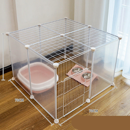 Full Transparent Resin Pet Fence Indoor Dog Cage Free Combination Cat Fence