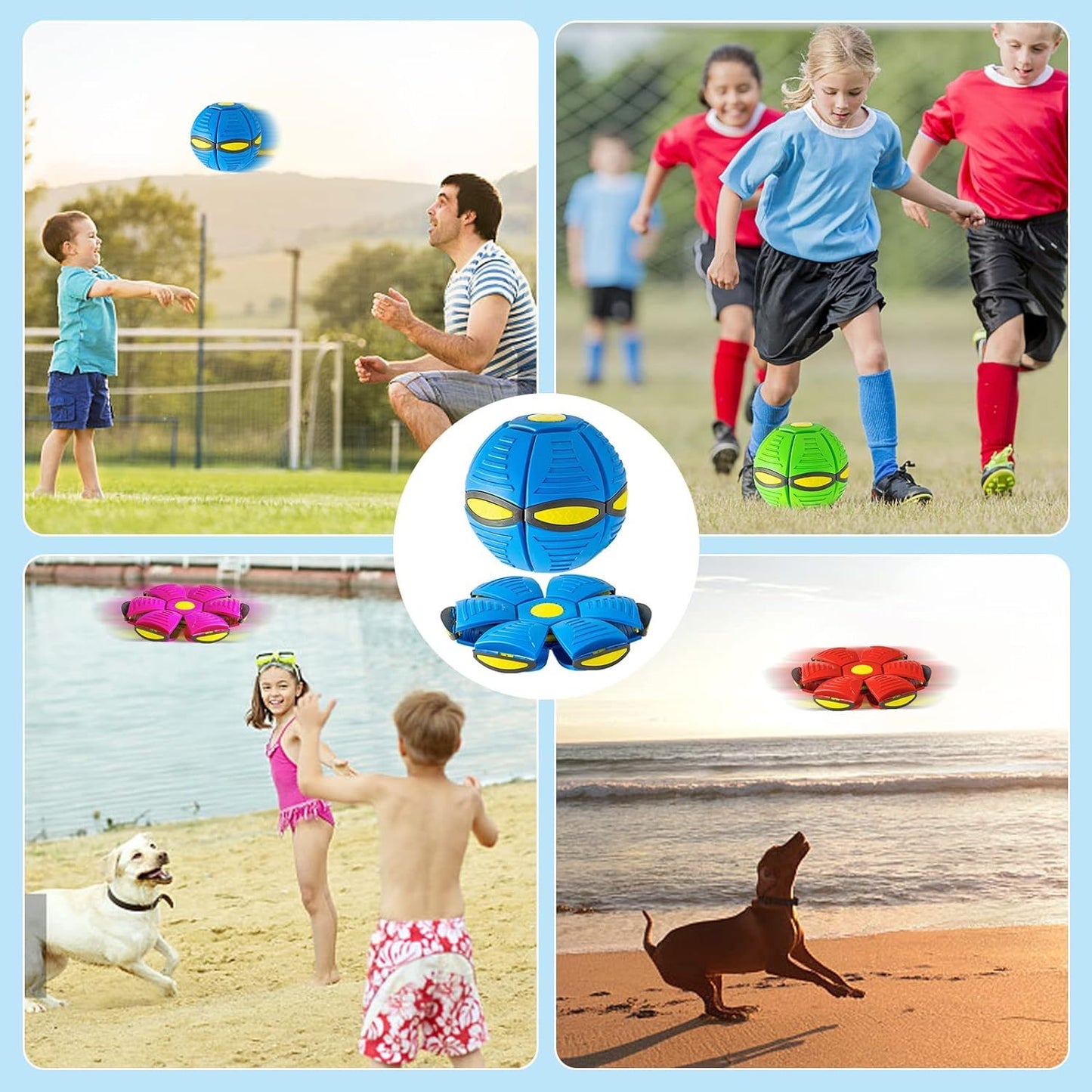 Pet Toy Flying Saucer Ball For Dogs 6 Lights Flying Saucer Ball