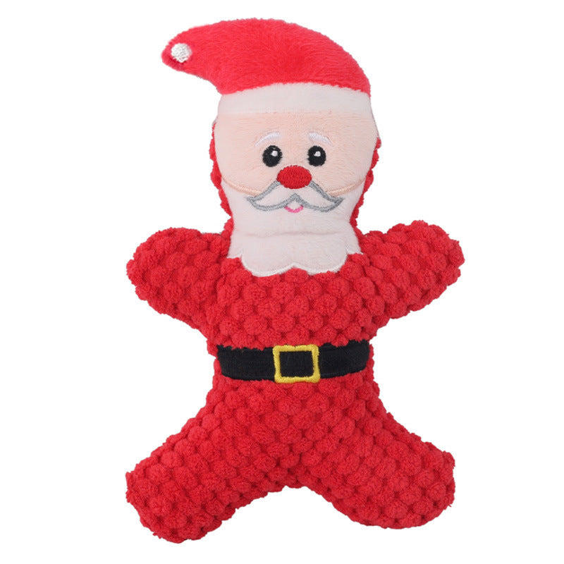 Plush New Pet Dog Plush Sound Toy Santa Claus Series