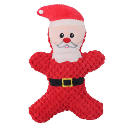 Plush New Pet Dog Plush Sound Toy Santa Claus Series