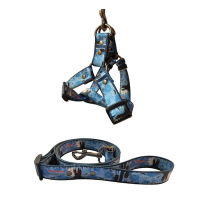 Pet Dog Print Leash Chest Harness