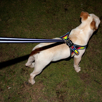 Colorful Printed Oxford Fabric Reflective Pet Harness