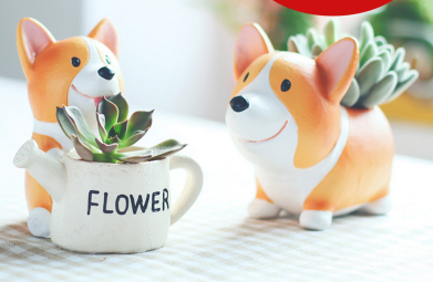 Flower Pot Mini Plant Pot Modern Pet Dog Annimal Style Garden Cactus Succulent Pots