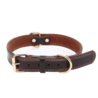 Pet Dog Collar Top Layer Cowhide Production