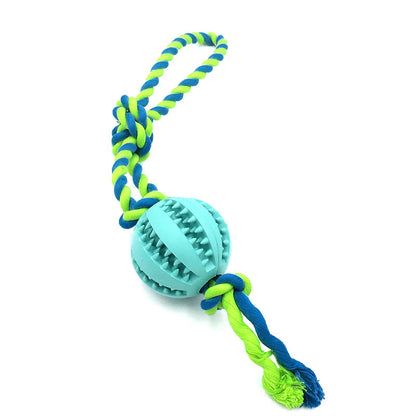 Wear Rope Bite Resistant Dog Cotton Rope Rubber Ball