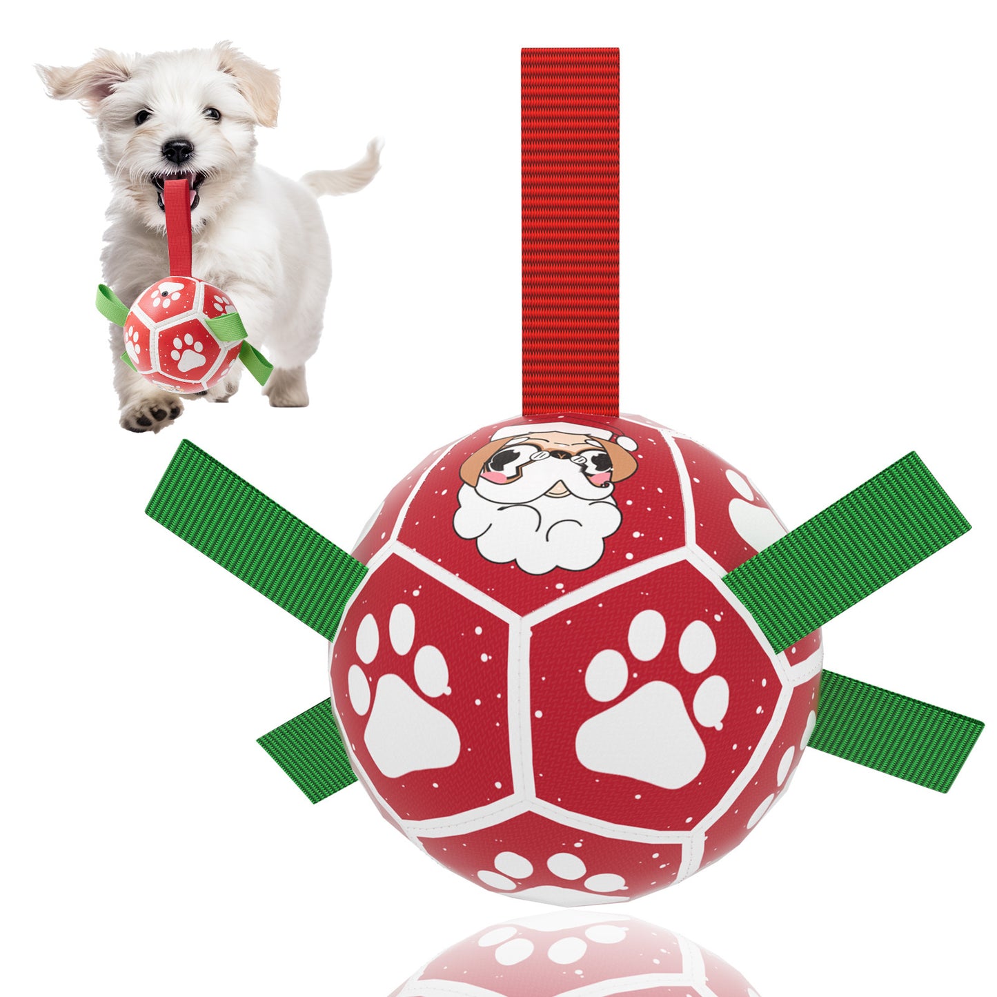 Interactive Dog Toys, Dog Soccer Ball With Straps