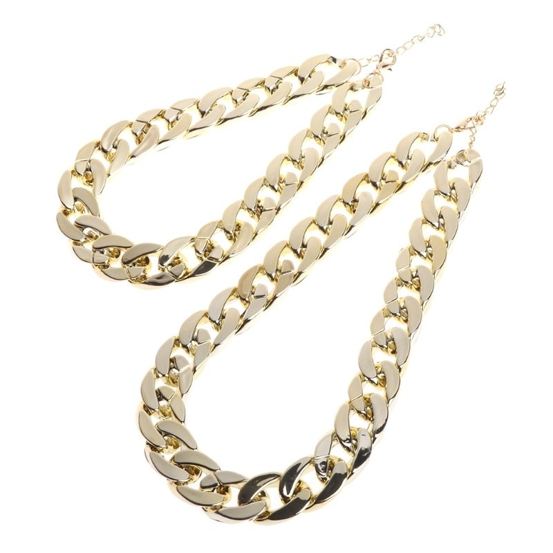 Pet Necklace Thick Gold Chain Plated Collar