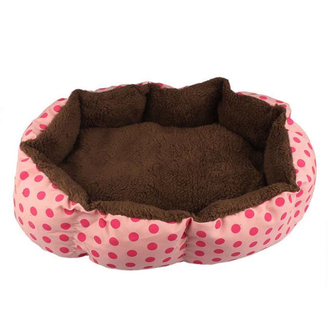 Soft Fleece Pet Dog Puppy Cat Warm Bed House Plush