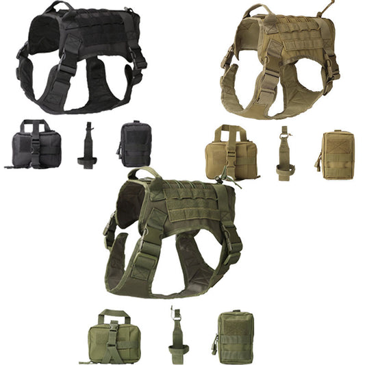 Outdoor Training Tactical Dog Vest Rope Rescue Accessory Kit