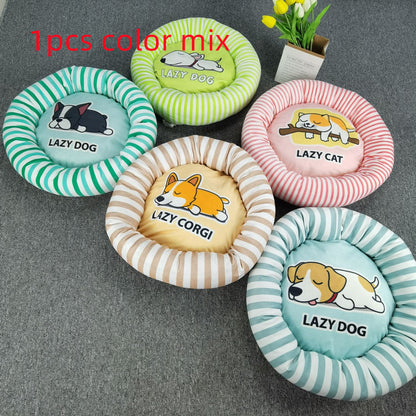 Cartoon Printed Round Pet Kennel