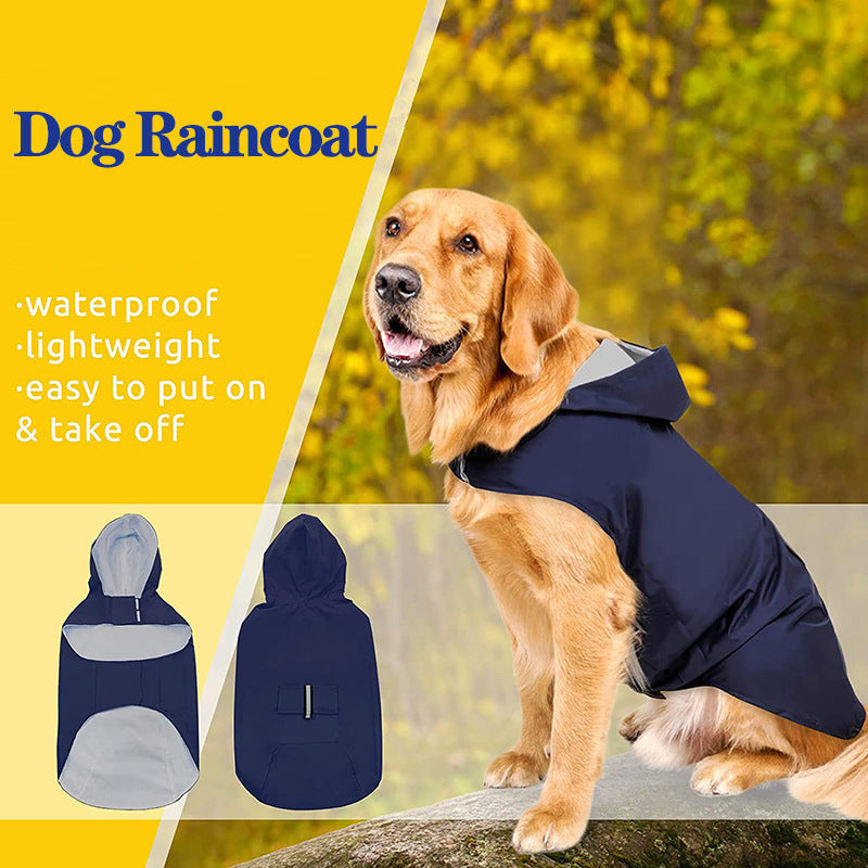 Reflective Large Dog Clothes Windproof When Going Out Hooded