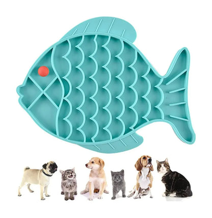 Silicone Lick Mat For Pet Dogs Slow Food Plate Rice Bowl