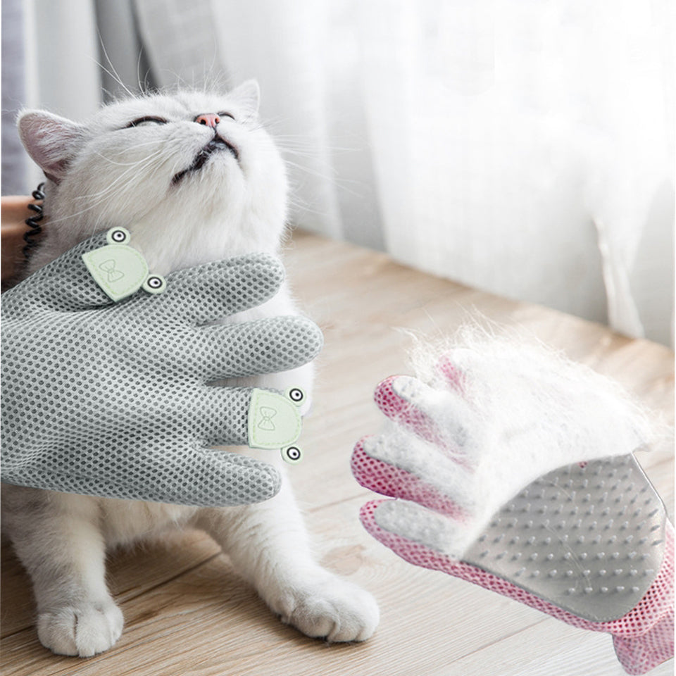 Pet Glove Cat Grooming Glove Cat Hair Deshedding Brush Gloves