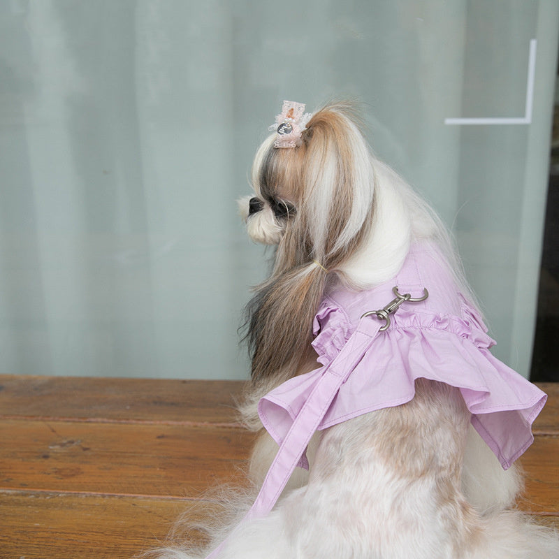 Fashion Pet Lace Skirt Chest Back