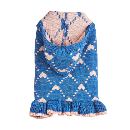 Small Dog Sweater Hoodies Dress Winter Knit Cute Clothing