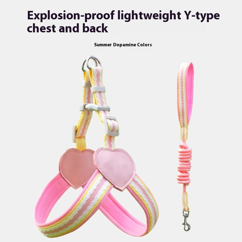 Dog Hand Holding Rope Vest Walking Chest Strap