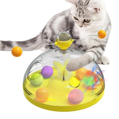 Meows Windmill Funny Cat Toys Interactive Turntable Pet Toys