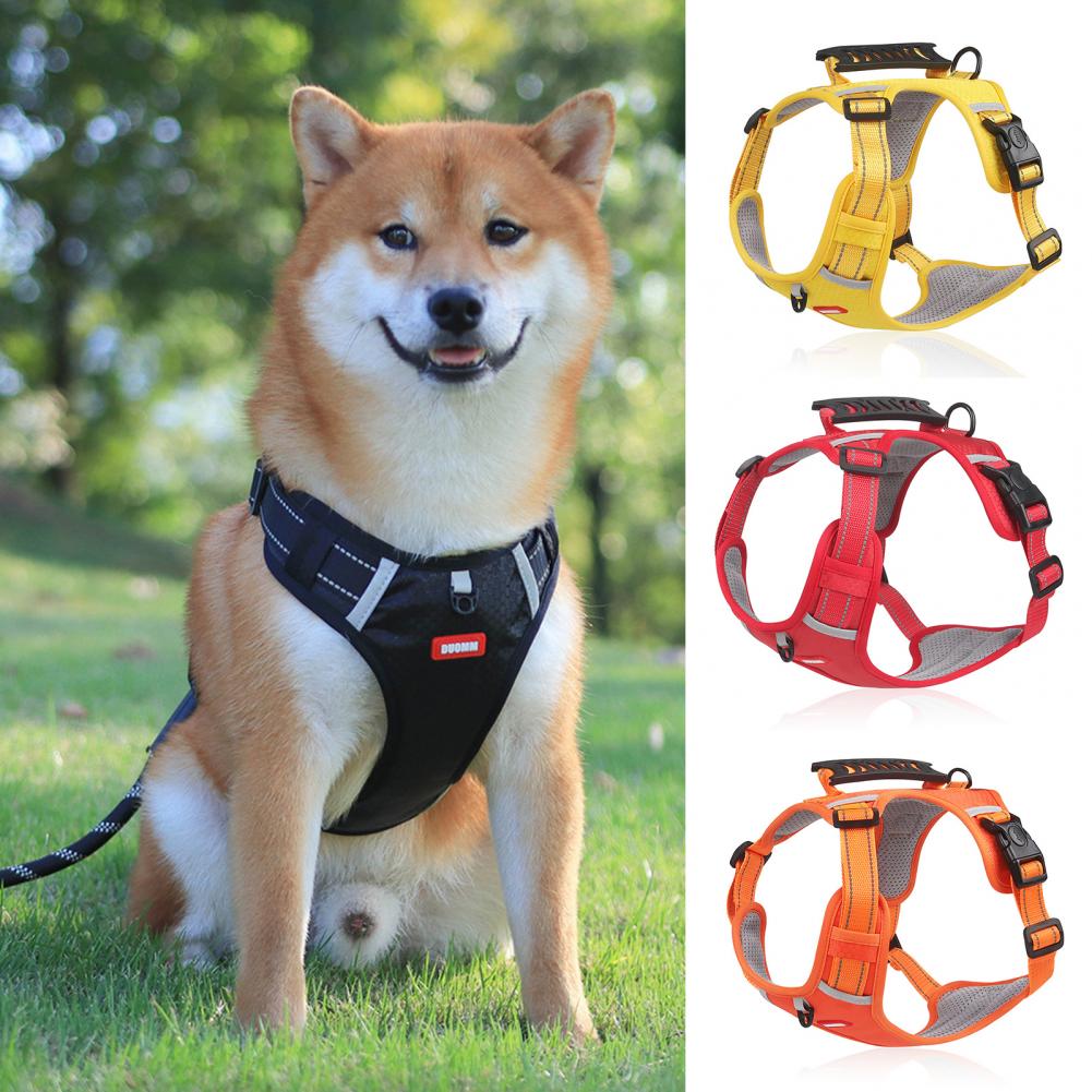 Nylon Dog Harness No Pull Breathable Reflective Pet Harness