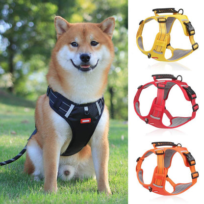 Nylon Dog Harness No Pull Breathable Reflective Pet Harness