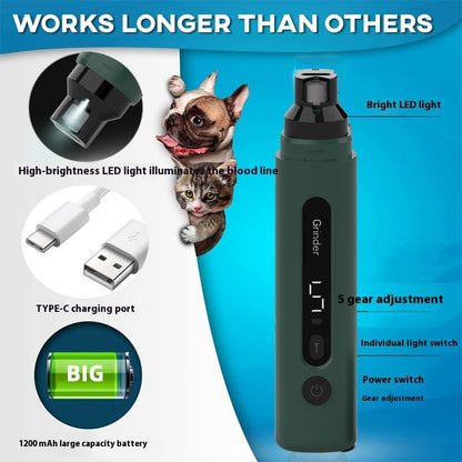 Dog Nail Grinder Electric Pet Nail Trimmers Nail Grinders