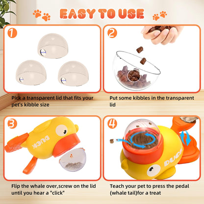 Duck Shape Dog Treat Dispenser - Interactive Dog Toys