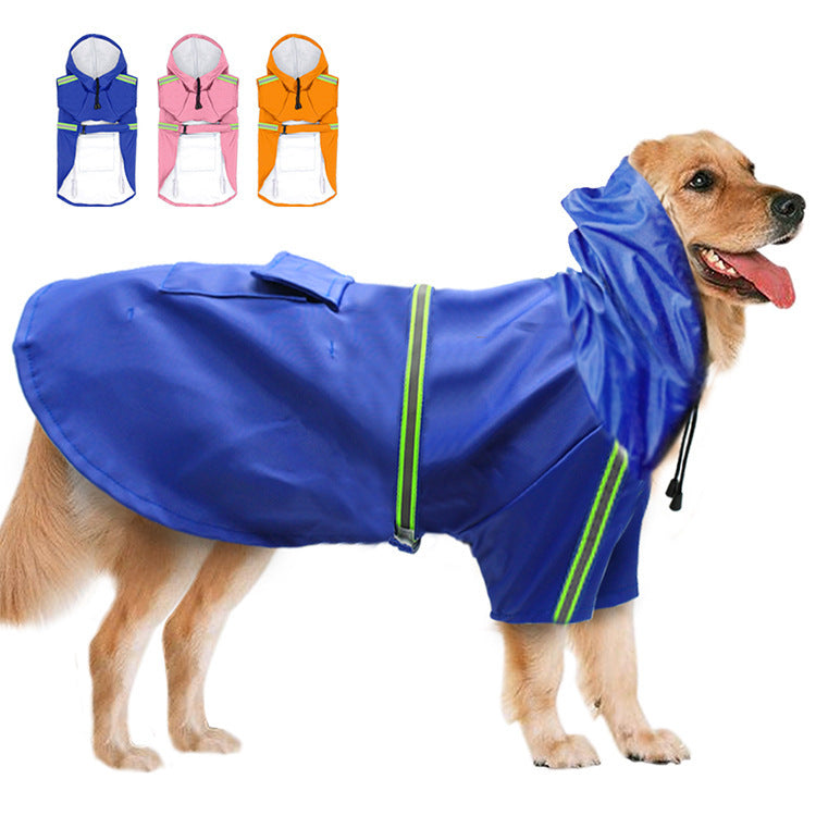 Spring and summer new dog raincoat waterproof cape dog