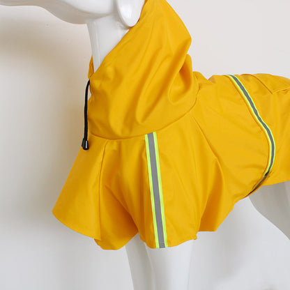 Spring and summer new dog raincoat waterproof cape dog