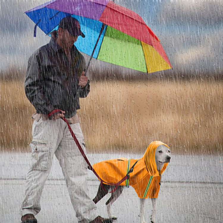 Spring and summer new dog raincoat waterproof cape dog