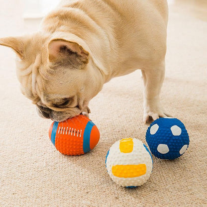 Dog Latex Sound Toy Molar Long Lasting Relieving Stuffy Rugby