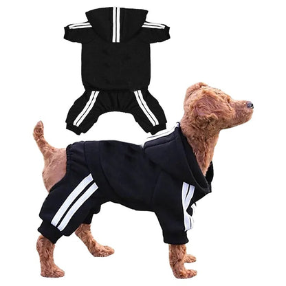 Hooded Casual Pet Dog Hoodie Striped