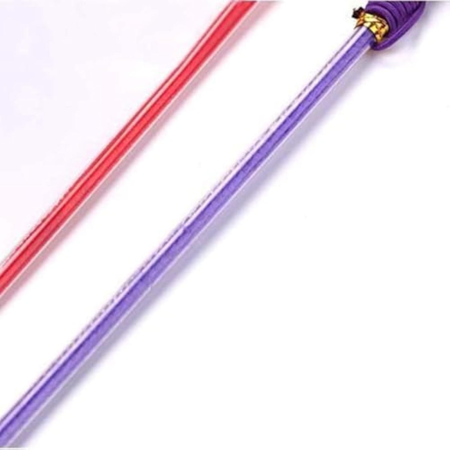 Purple Cat Teasing Stick Toy Interactive Stick Sparkly Feather Boa