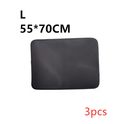 Double Layer Litter Cat Bed Pads Pet Cat Litter Mat Trapping