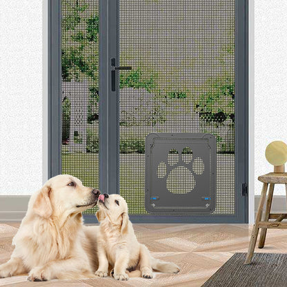 Paw Print Anti-bite Screen Door For Medium And Large Dogs