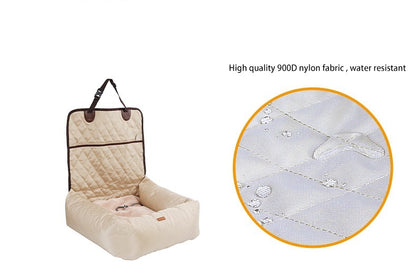 2 In 1 Pet Dog Carrier Folding Car Seat Pad
