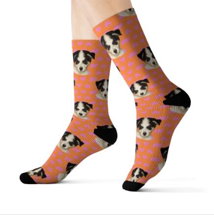 Personalized Custom Pet Head Print Socks For Dog Cat Lover