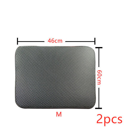 Double Layer Litter Cat Bed Pads Pet Cat Litter Mat Trapping