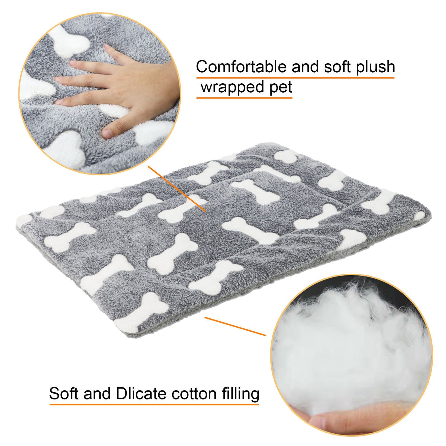 Self-Warming Cat Bed Mat Washable Dog Bed Crate
