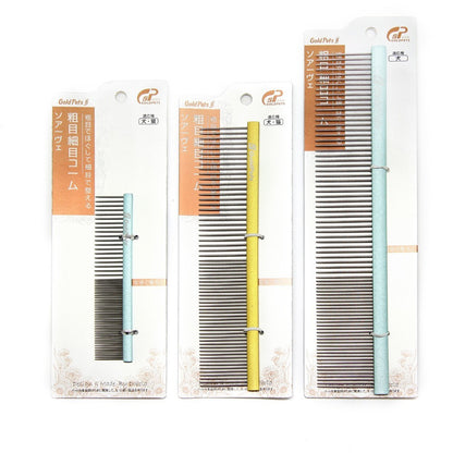 Pet Comb Colorful Stainless Steel Shedding 1mm Dog Grooming Comb