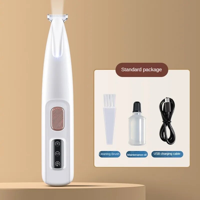 New Dog Paw Trimmer With LED Light Fully Pet Hair Trimmer