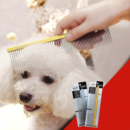 Pet Comb Colorful Stainless Steel Shedding 1mm Dog Grooming Comb
