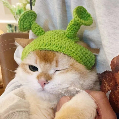 Handmade Knitted Cat Dog Hat Pet Hair Accessories Headgear