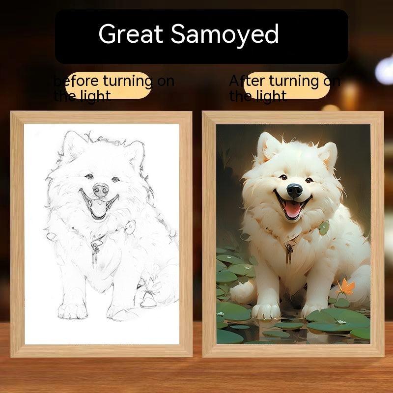 Cats Dogs Cute Pets Glowing Decorative Paintings